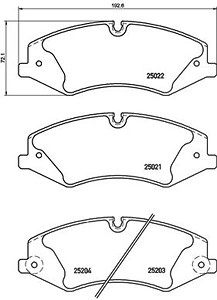 BREMBO Bremsbelagsatz BREMSBELÄGE, RICHTUNGSGEBUNDEN P 44 022 Bremsbeläge,Bremsklötze LAND ROVER,Range Rover Sport (L320),Discovery IV (L319)