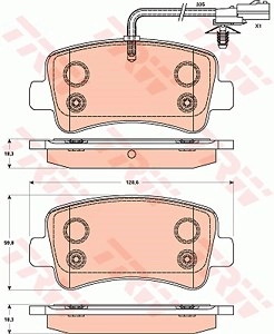 TRW Bremsbelagsatz GDB1903 Bremsbeläge,Bremsklötze OPEL,RENAULT,NISSAN,Movano B Kastenwagen (X62),Movano B Bus (X62)