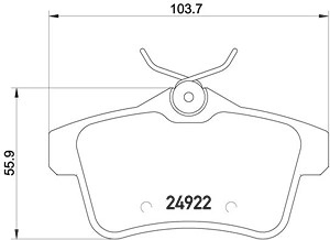 BREMBO Bremsbelagsatz P 61 114 Bremsbeläge,Bremsklötze PEUGEOT,CITROËN,DS,508 SW I (8E_),5008 (0U_, 0E_),3008 (0U_),308 CC (4B_),RCZ Coupe