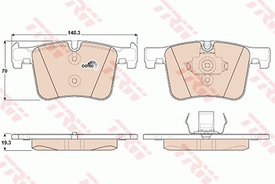 TRW Bremsbelagsatz GDB1942 Bremsbeläge,Bremsklötze BMW,1 Schrägheck (F20),3 Touring (F31),3 Limousine (F30, F80),X3 (F25),3 GT (F34)