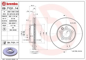 BREMBO Bremsscheibe 09.7131.11 Bremsscheiben,Scheibenbremsen VW,Transporter IV Bus (70B, 70C, 7DB, 7DK, 70J, 70K, 7DC, 7DJ)