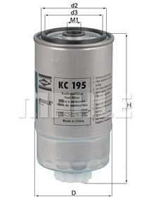 MAHLE ORIGINAL Kraftstofffilter KC 195 Leitungsfilter,Spritfilter FIAT,PEUGEOT,CITROËN,DUCATO Kasten (244),STILO (192),Doblo Cargo (223_)