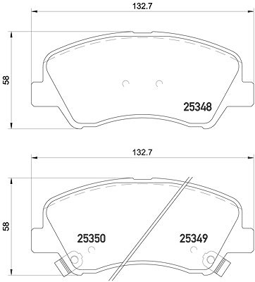 BREMBO Bremsbelagsatz P 18 025 Bremsbeläge,Bremsklötze HYUNDAI,KIA,i20 Schrägheck (GB, IB),i20 ACTIVE (GB),i20 Coupe,ACCENT IV (RB)