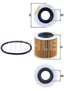 MAHLE ORIGINAL Ölfilter OX 416D1 Motorölfilter,Filter für Öl TOYOTA,LEXUS,LOTUS,Yaris Schrägheck (_P9_),AURIS (NRE15_, ZZE15_, ADE15_, ZRE15_, NDE15_)