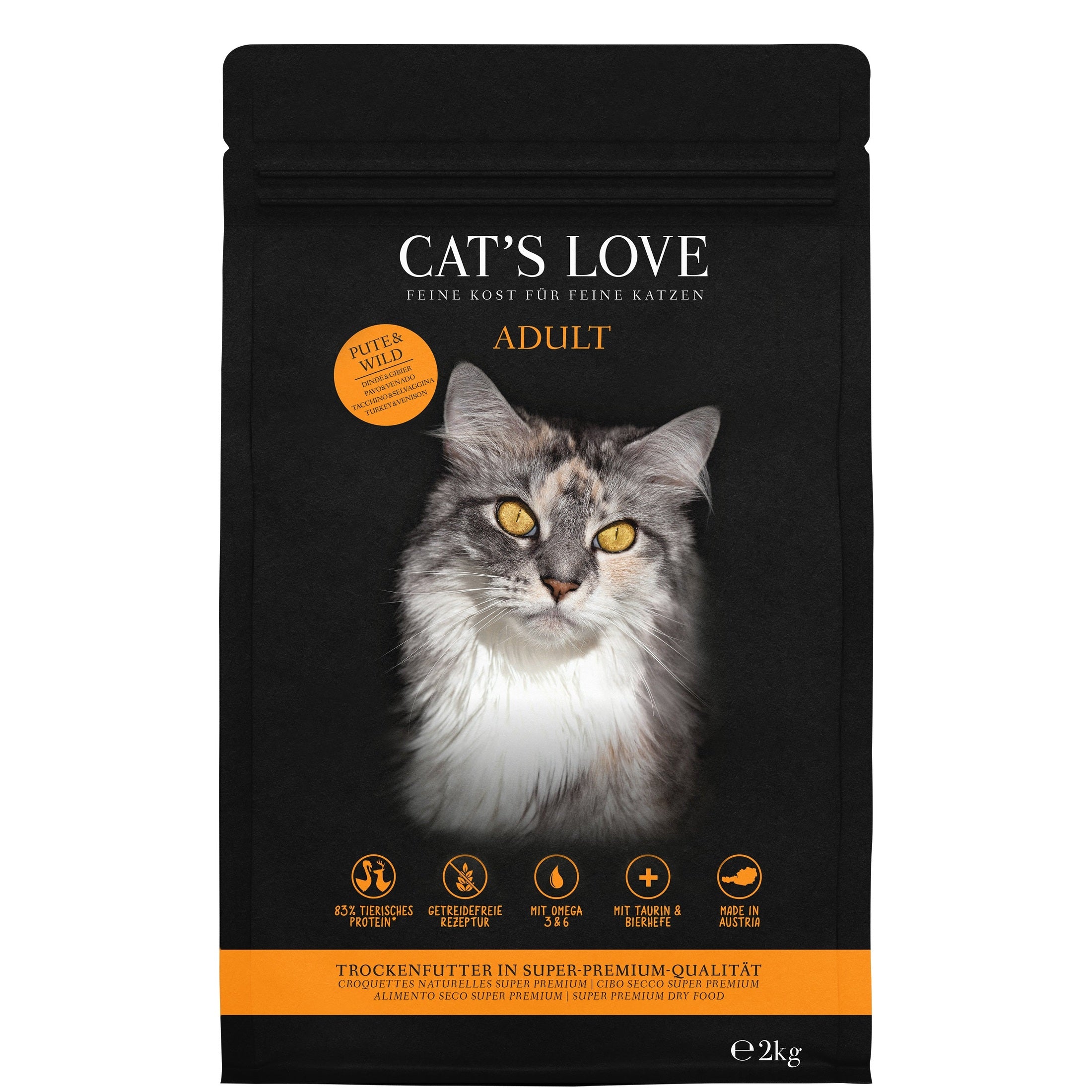 CAT'S LOVE trocken Adult Pute und Wild 2 kg