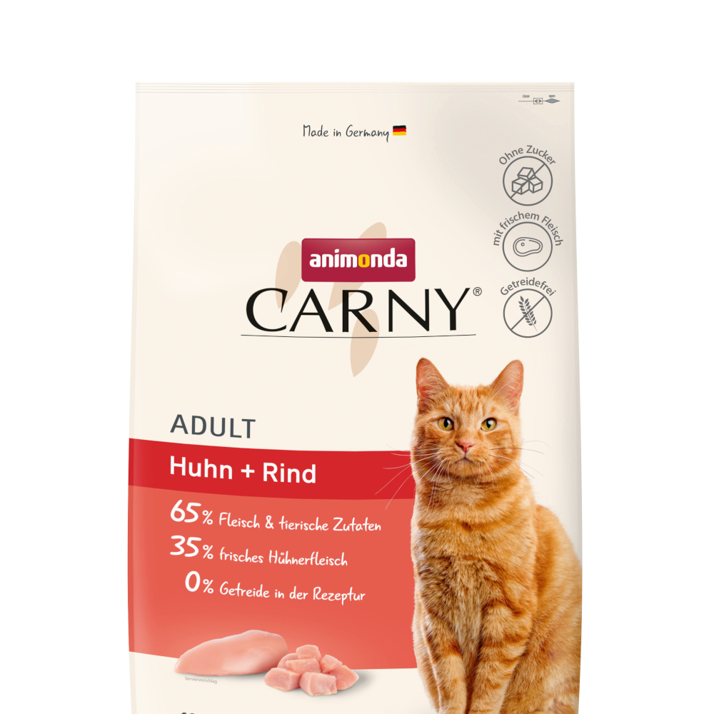 animonda Carny Nassfutter Katze Adult Huhn und Rind 10 kg