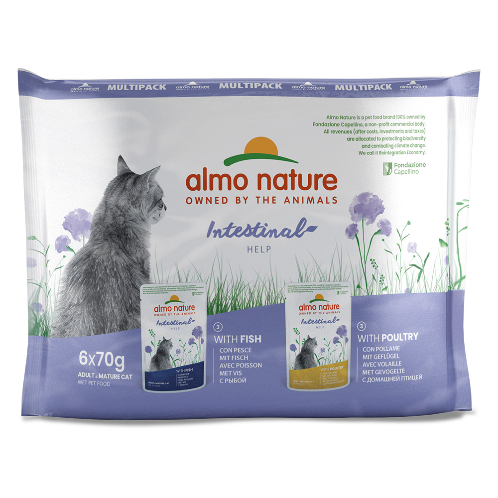 Almo nature Almo Holistic Digestive Help Multipack Fisch & Geflügel 6x70 g