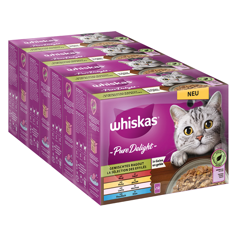 Whiskas Pure Delight Gemischtes Ragout in Gelee Multipack 12x85g
