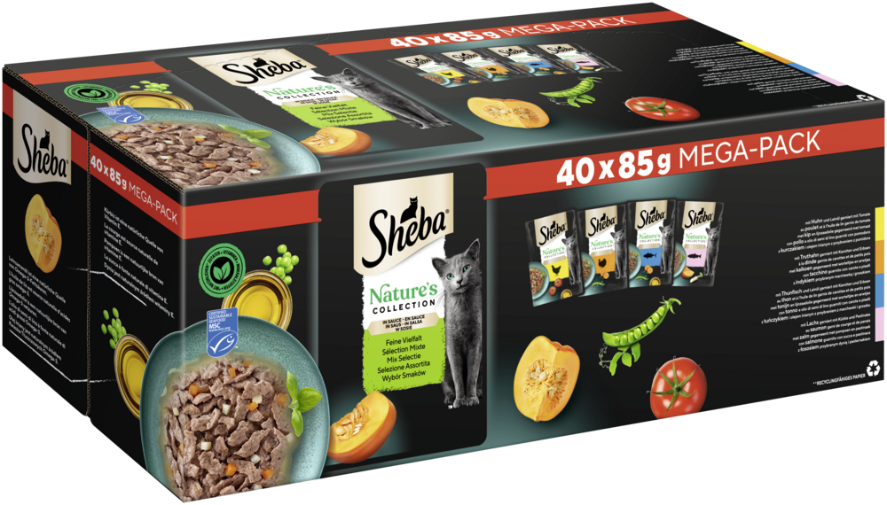 Sheba Mega-Pack Nature's Collection in Sauce Feine Vielfalt 40 x 85g