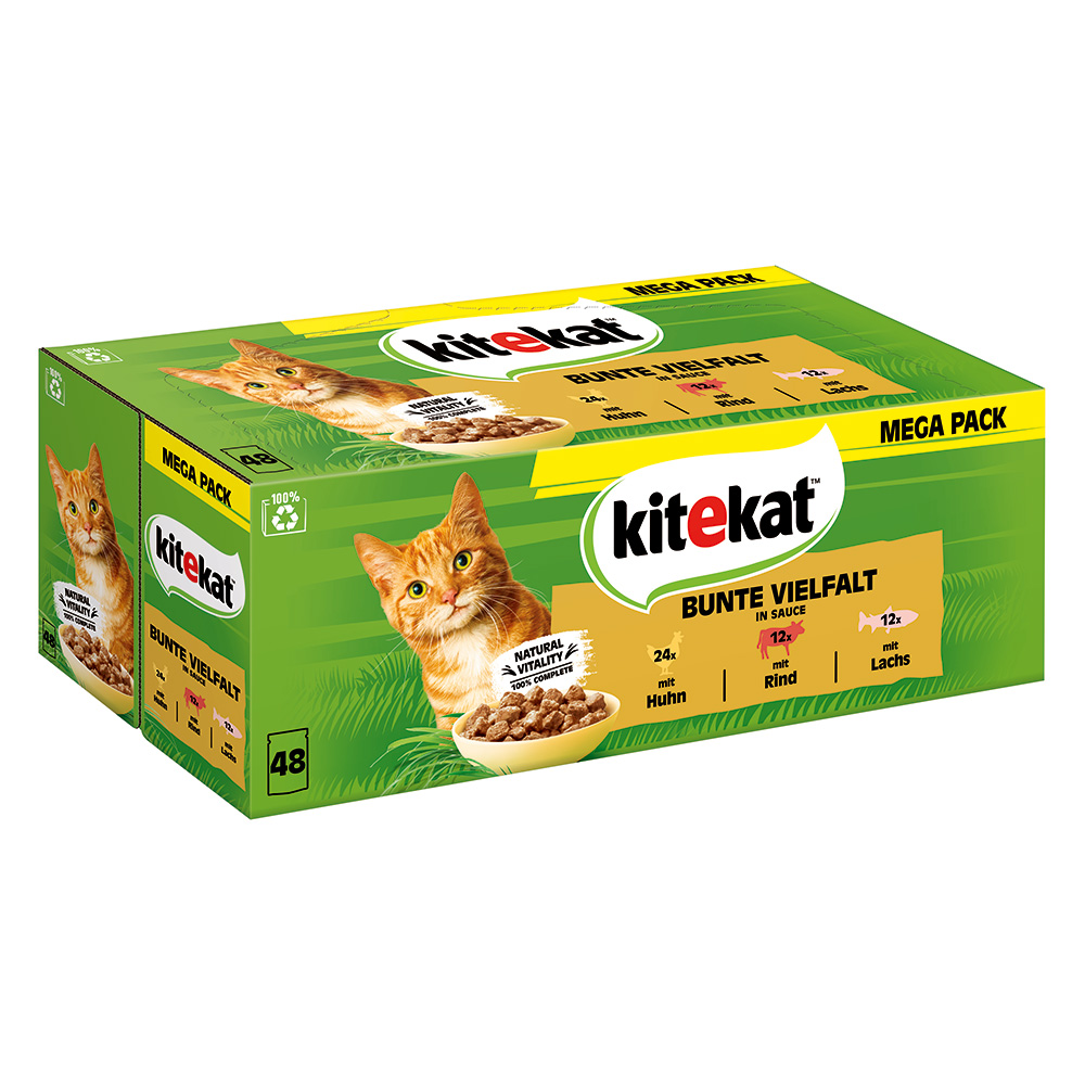 Kitekat Multipack Bunte Vielfalt in Sauce 48x85 g