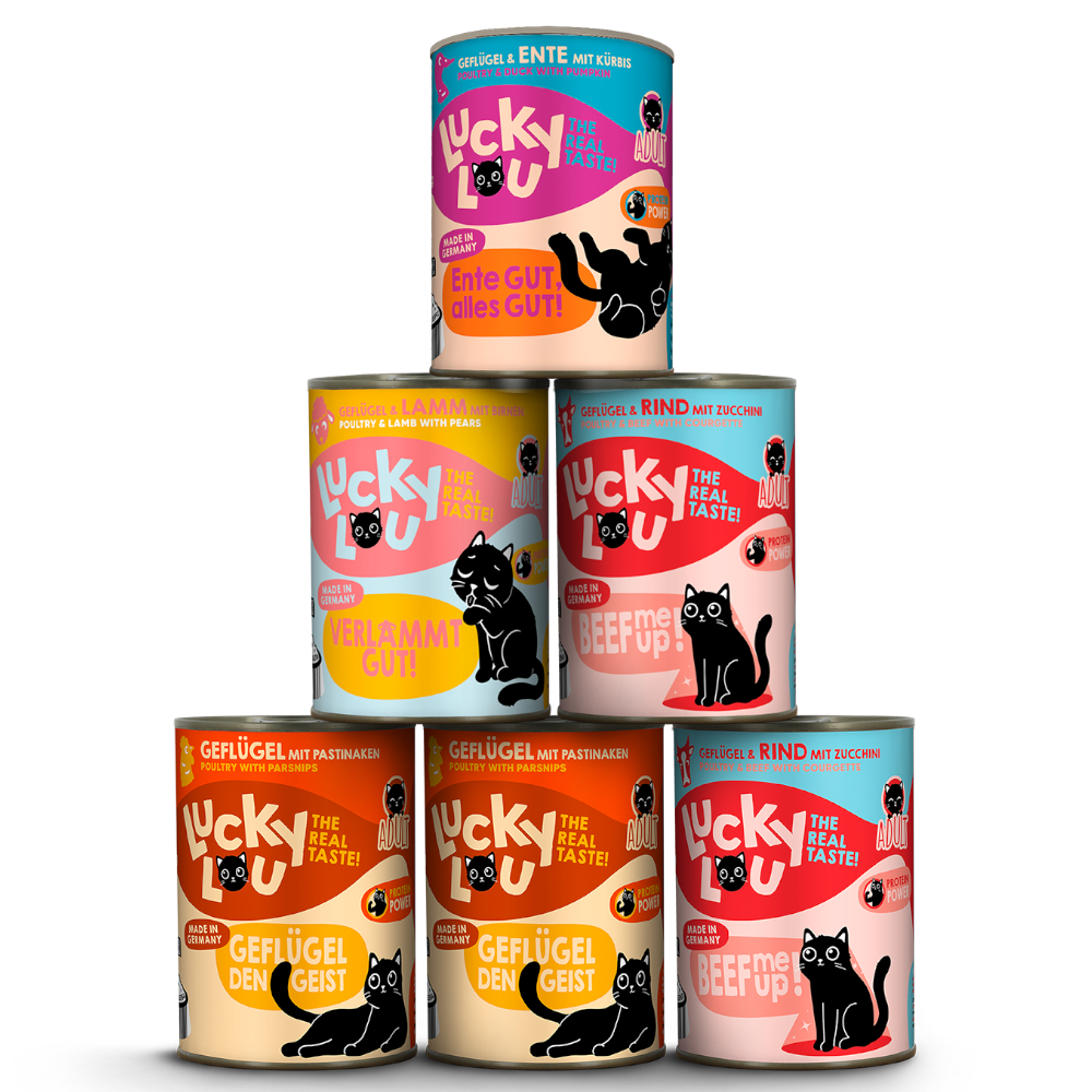 Lucky Lou Nassfutter Katze Adult Tasty Mixpaket 6x400 g