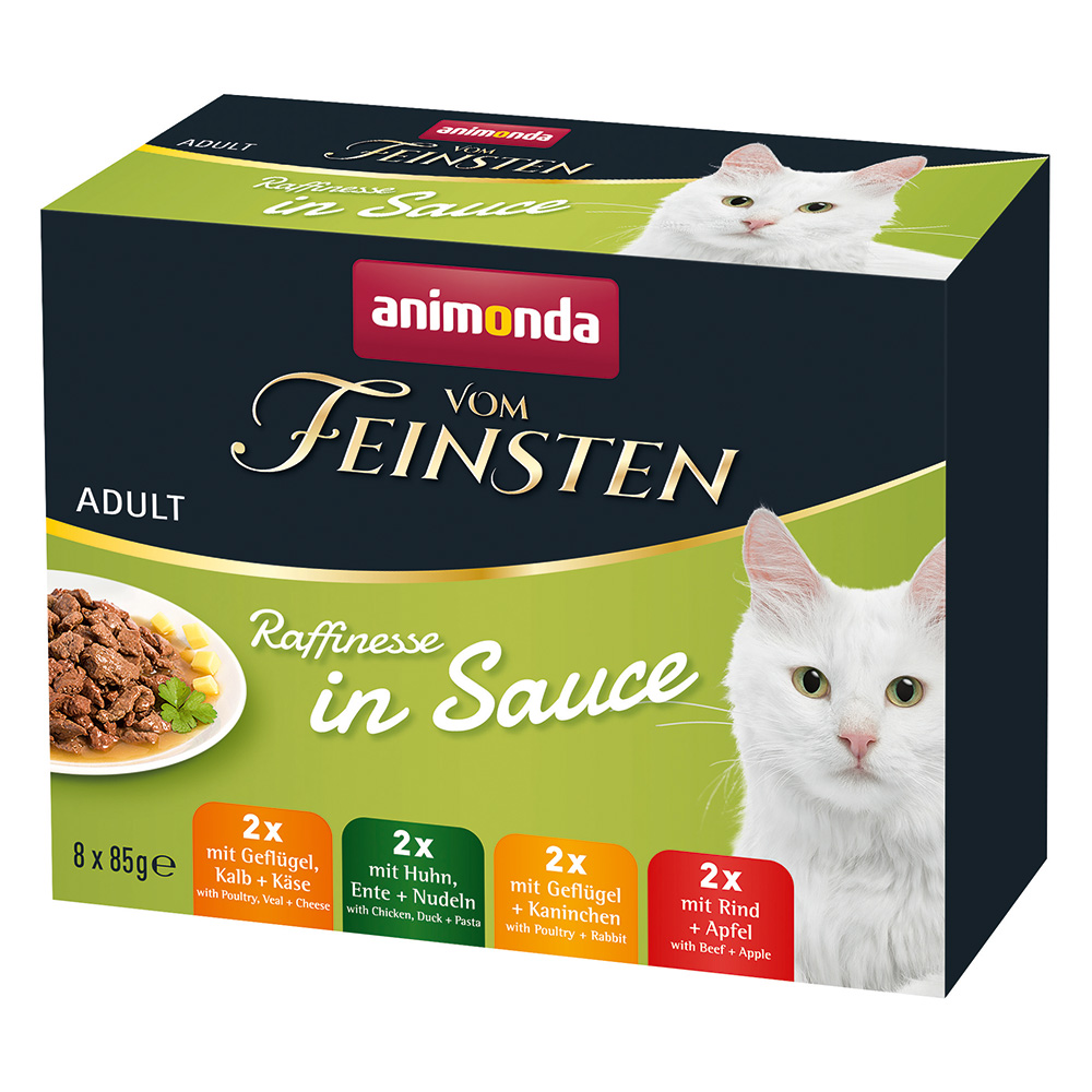 animonda Vom Feinsten Adult Raffinesse in Sauce Mixpack 8x85 g