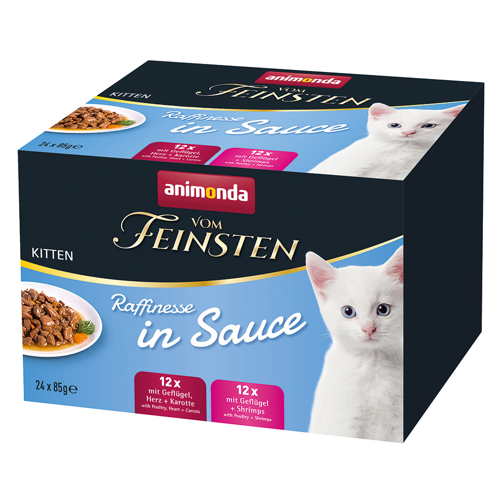 animonda Vom Feinsten Kitten Raffinesse in Sauce Mixpack 24x85 g