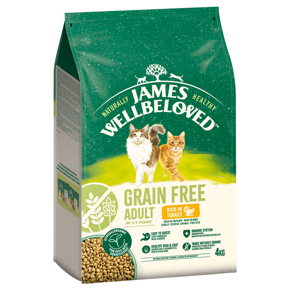 James Wellbeloved Trockenfutter Katze Adult, Getreidefrei Truthahn 4 kg