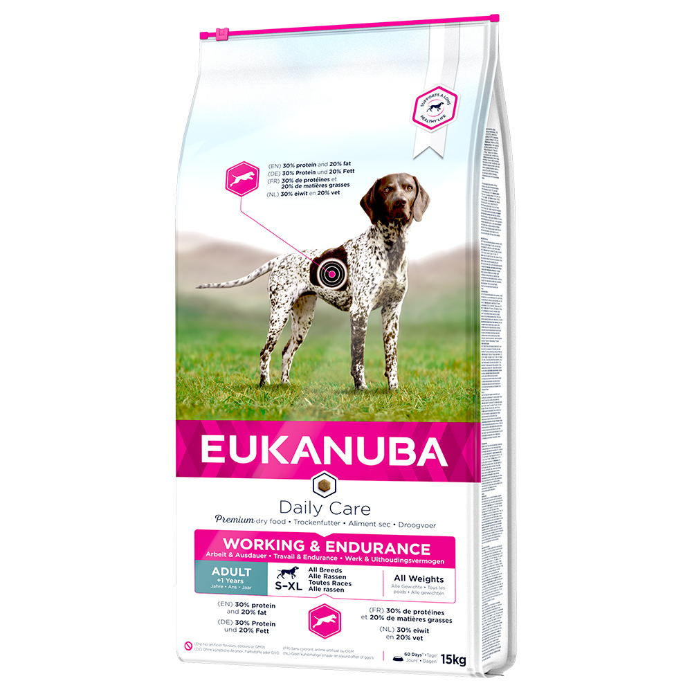 EUKANUBA Trockenfutter Hund Premium Working & Endurance Adult, Huhn 15 kg