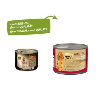 SELECT GOLD Nassfutter Hund Sensitive Adult Lamm mit Reis 6x200 g