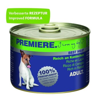 PREMIERE Best Meat Adult Kaninchen 6x185 g