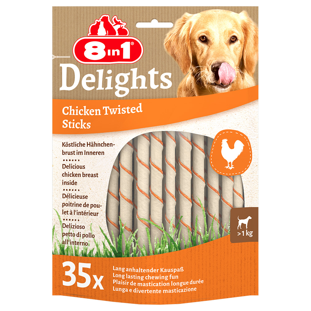 8in1 Delights Twisted Sticks Hähnchen 35 Stück