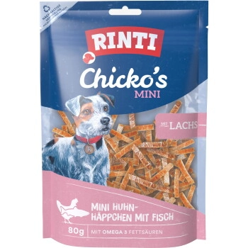 RINTI Chicko Mini Häppchen mit Lachs 12x80g