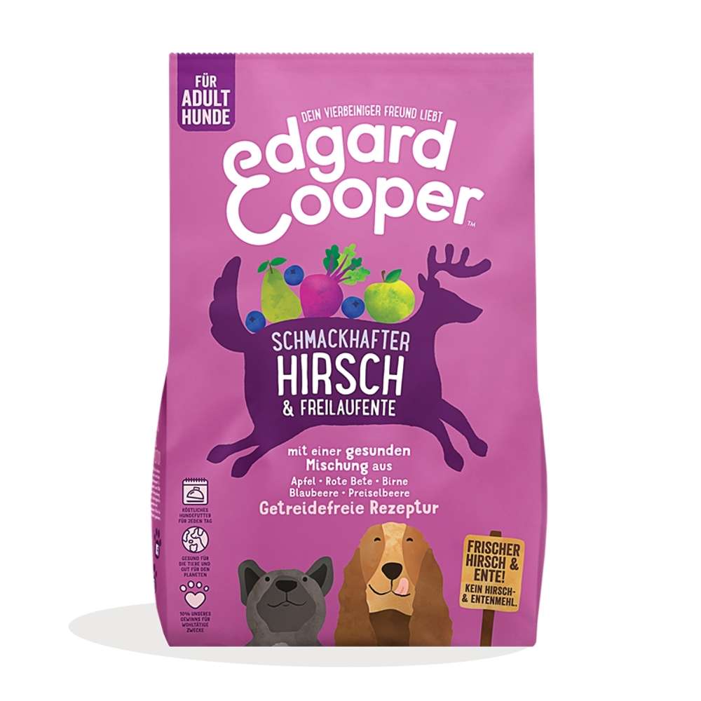 Edgard & Cooper Schmackhafter Hirsch & Freilaufente Adult 2,5 kg