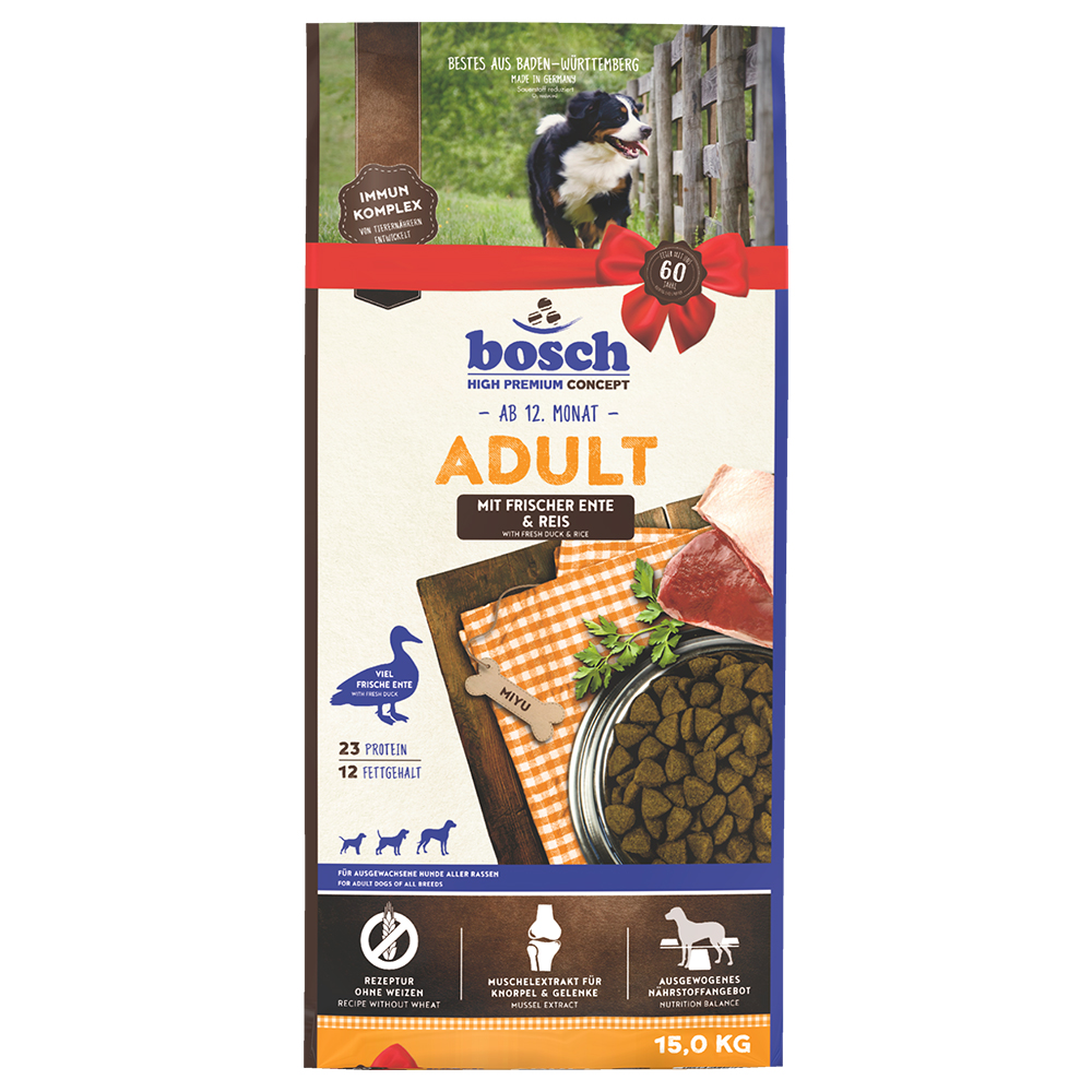 bosch high premium Concept Adult Ente & Reis 15 kg