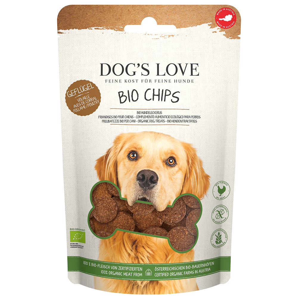 DOG'S LOVE CHIPS BIO Geflügel