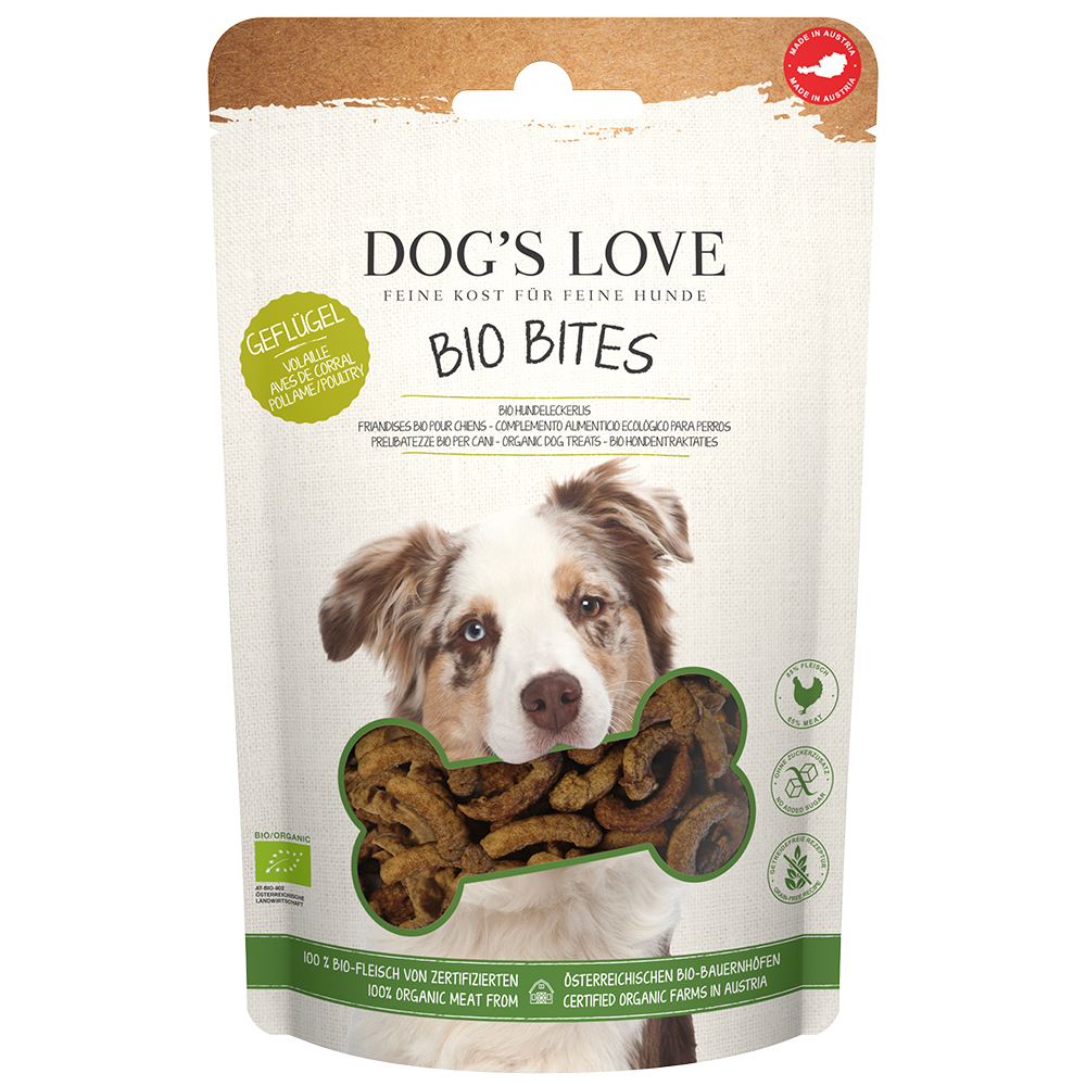 DOG'S LOVE BITES BIO Geflügel 150g
