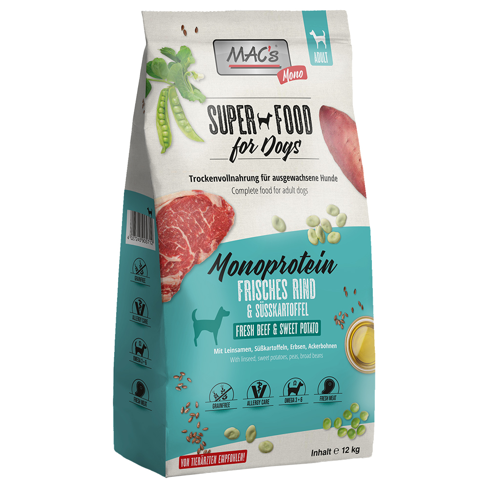MAC's Dog Mono Adut Trockenfutter Rind 12 kg