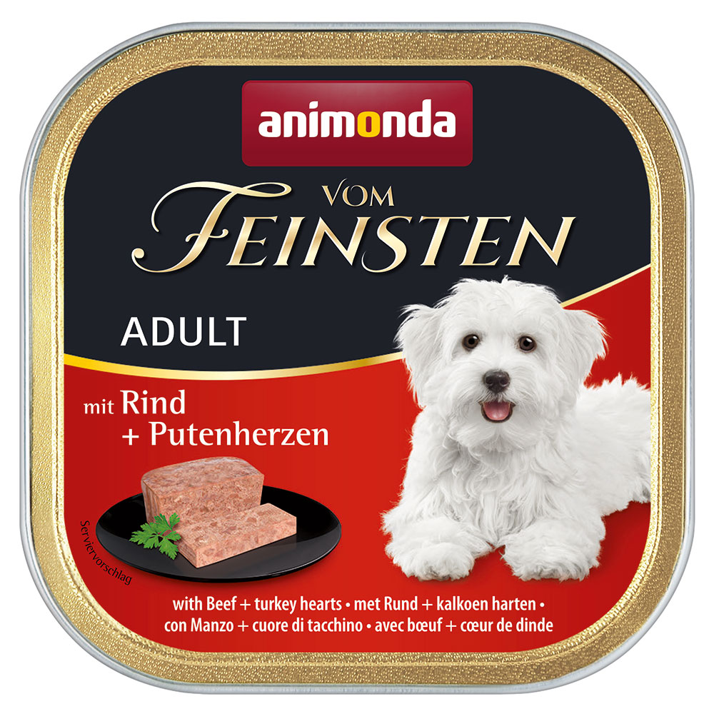 animonda Vom Feinsten Adult 6x150g mit Rind & Putenherzen