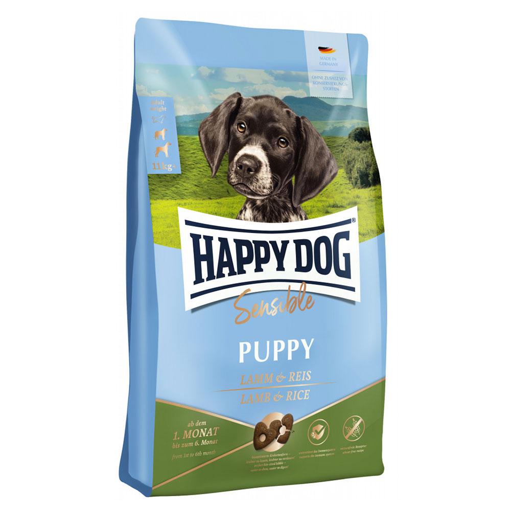 HAPPY DOG Sensible Trockenfutter Hund Puppy, Lamm & Reis 10 kg