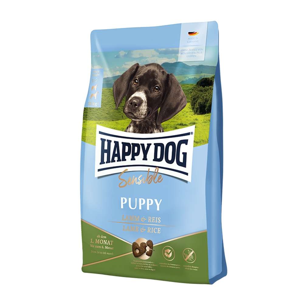 HAPPY DOG Sensible Trockenfutter Hund Puppy, Lamm & Reis 1 kg
