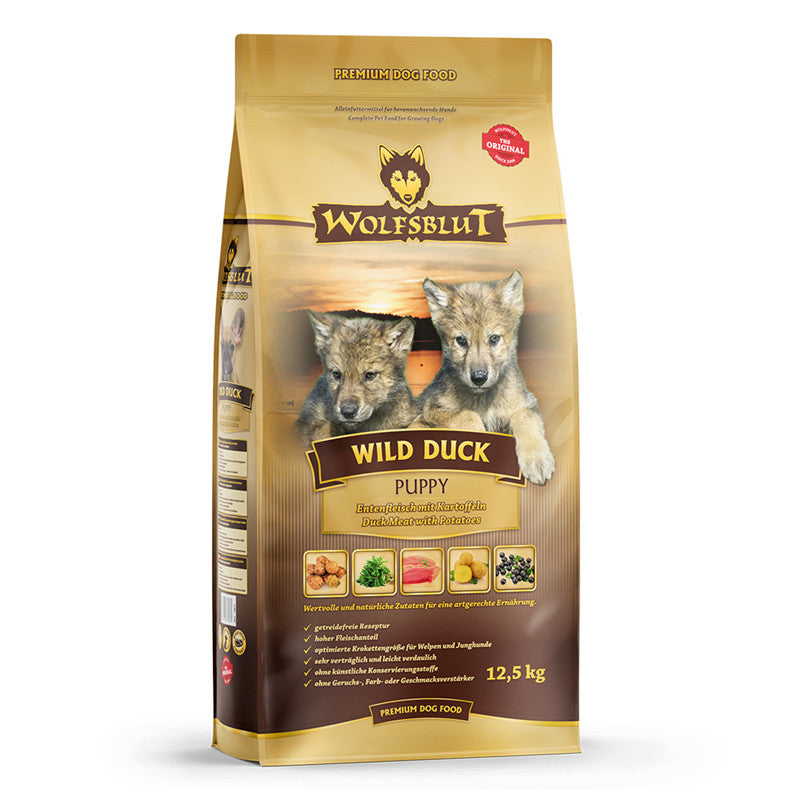 WOLFSBLUT Puppy Wild Duck Entenfleisch mit Kartoffel 12,5 kg
