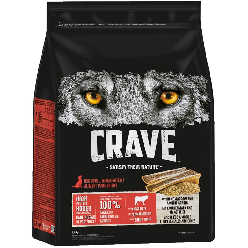 CRAVE Rind mit Knochenmark und Urgetreide 2,8kg
