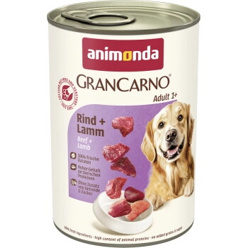 animonda GranCarno Original Nassfutter Hund Adult, Rind und Lamm 12x400 g