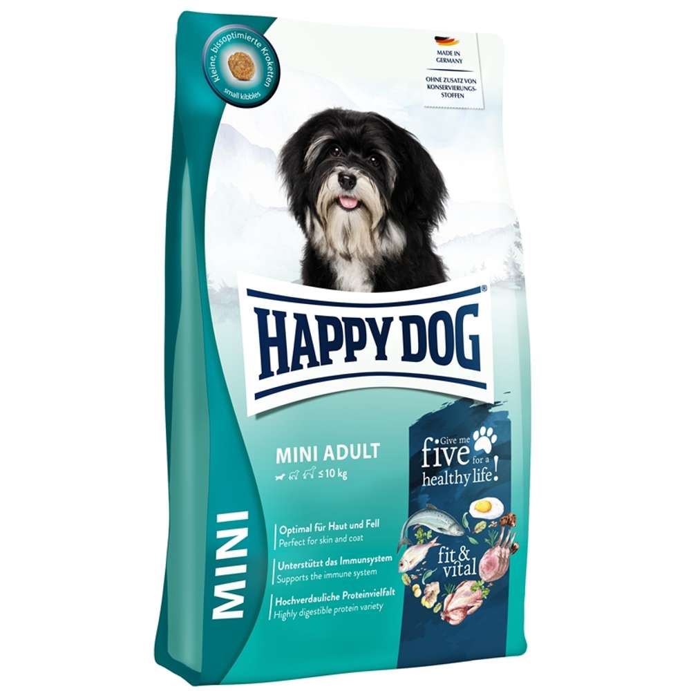 HAPPY DOG fit & vital Trockenfutter Hund Adult, Mini 800 g