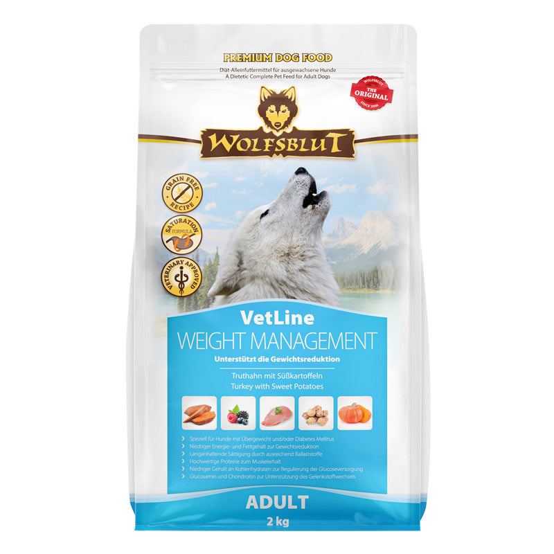 WOLFSBLUT Adult VetLine Weight Management, Truthahn 2 kg