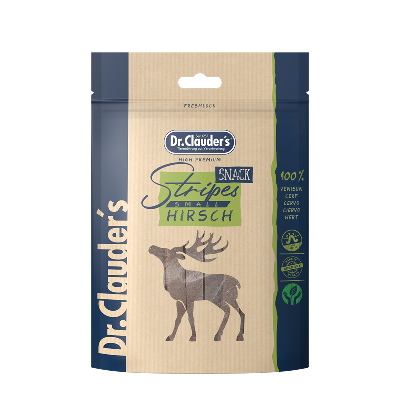 Dr. Clauder's Stripes Snack Hirsch - 10x 80g