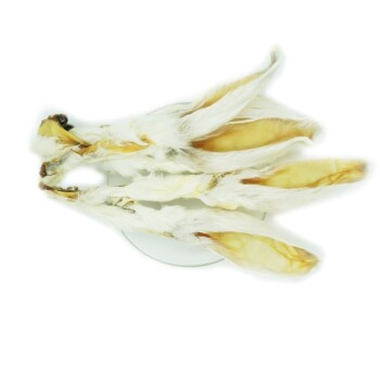 Bellfor Hundesnack - Kaninchenohren mit Fell - 200g