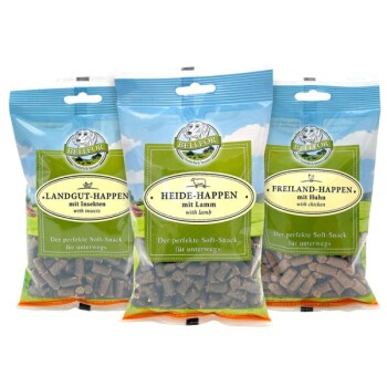 Bellfor Mix 3 Soft-snacks - Freiland-Happen 200g, Heide-Happen 200g &amp; Landgut-Happen 200g