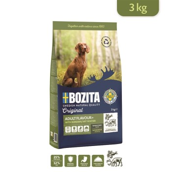 BOZITA Original Trockenfutter für Hunde Adult Flavour+ 2x3 kg