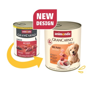 animonda GranCarno Original Nassfutter Hund Junior, Pute 24x800 g