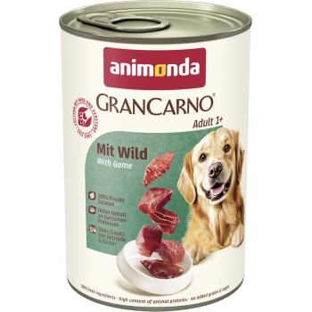 animonda GranCarno Original Nassfutter Hund Adult, Wild 12x400 g