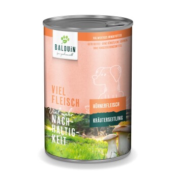 BALDUiN Hund Huhn & Kräuterseitling 12x400g