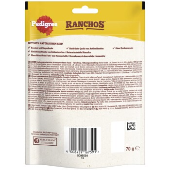 Pedigree Ranchos Superfoods 7x70g Rind