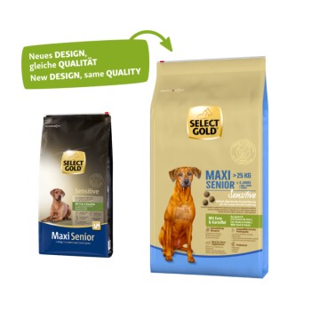 SELECT GOLD Sensitive Senior Maxi Ente und Kartoffel 2x12 kg