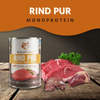 Wildfang ® Nassfutter Rind pur BARF 400 g