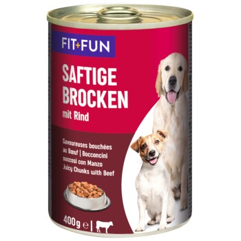 FIT+FUN Saftige Brocken Rind 12x400 g