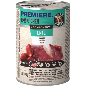 PREMIERE RAW KITCHEN Nassfutter Hund Adult Component, Ente 12x400 g