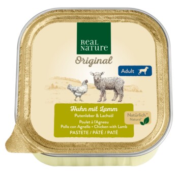 REAL NATURE Adult Lamm und Putenleber 34x100 g
