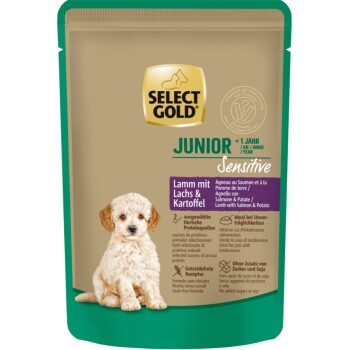 SELECT GOLD Nassfutter Hund Sensitive Junior 48x100 g
